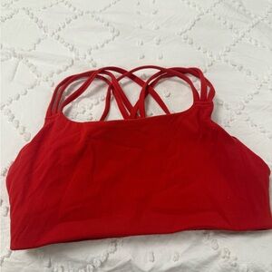 Athleta Red Strappy Sports Bra
